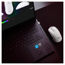 HyperX 7D389AA Ratón Gaming Inalámbrico Pulsefire Haste 2 Mini Blanco Ultraligero 60g Conexión Dual 2.4GHz/Bluetooth Sensor 26K PPP hasta 26000