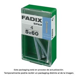 Fadix Tornillo Métrica M 5x60mm Din 965 Cabeza Plana Acero Caja 4 Unidades Precio: 2.50000036. SKU: S7913705