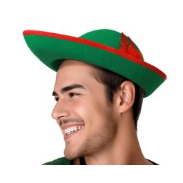 Sombrero Verde Fieltro Con Pluma Roja Para Disfraz Fantasía Adulto Polyester Precio: 2.50000036. SKU: B1JA5P88LC