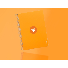 Antartik Cuaderno espiral A4 micro tapa dura 80 hojas 100gr cuadro 5mm color mostaza