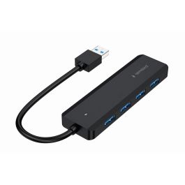 Gembird UHB-U3P4P-02 Hub USB 3.2 Gen 1 (3.1 Gen 1) Type-A 5000 Mbit/s Negro