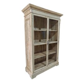 DKD Home Decor India 1c24 Vitrina Madera Reciclada Natural 130 x 55 x 209 cm