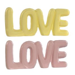 Figura Decorativa Home ESPRIT LOVE Amarillo Rosa Infantil 24 X 2,5 X 10 cm (2 Unidades) Precio: 9.5000004. SKU: B187KPBKZJ