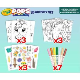 Actividades 3D color pops mystica setl con 3 fondos ,3 hojas 3d, 7 rotuladores,3 hojas adhesivas y cnta adhesiva. 29x22x2.6 cm Actividades 3D color pops mystica setl con 3 fondos ,3 hojas 3d, 7 rotuladores,3 hojas adhesivas y cnta adhesiva. 29x22x2.6 cm