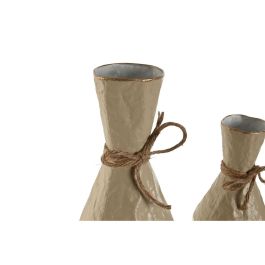 Jarron Scandi DKD Home Decor Blanco Dorado 14 x 67 x 14 cm Set de 3 Jarron Scandi DKD Home Decor Blanco Dorado 14 x 67 x 14 cm Set de 3