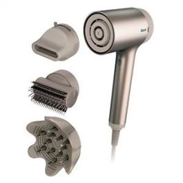 Shark HD120SLEU Secador de Pelo Style iQ Champagne con 3 Accesorios Inteligentes para Todo Tipo de Cabello