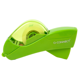 Q-connect Portarrollo Automático Plástico Verde para Cintas 12 y 19 mm Incluye 2 Cintas