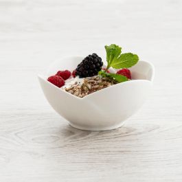 Quid Mini Bol de Porcelana Select Blanco 11 cm, Juego de 6 Unidades, Resistente, Apto Microondas y Lavavajillas