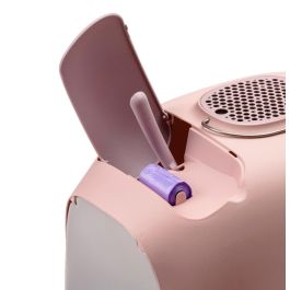 United Pets Arenero Cubierto para Gatos Minú Gris 40x50 cm con Filtro de Carbón y Pala, Polipropileno