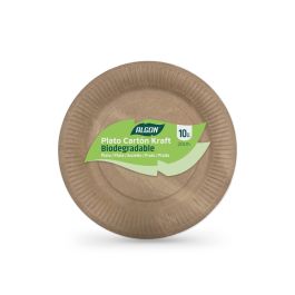 Set de 10 platos de cartón Kraft 20 cm Algon (24 Unidades) Set de 10 platos de cartón Kraft 20 cm Algon (24 Unidades)