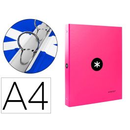 Carpeta Antartik A4 Forrada 4 Anillas 25 mm Redondas Color Rosa Precio: 6.6550006655. SKU: B1BVYS48YW