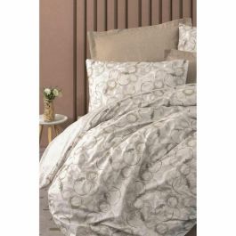 ASI8684282420521 Juego de cama 1 funda nórdica 220x240 cm + 2 fundas almohada 60x60 cm 100% algodón Beige