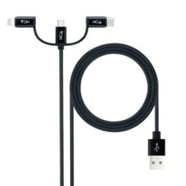 Nanocable 10.01.3200 Cable USB 2.0 3 en 1 Carga y Datos USB-A a Lightning, Micro USB y Tipo-C 1m Negro Precio: 7.49999987. SKU: B195DCWZ64