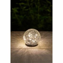 Galix Esfera solar efecto cristal roto Ø 10 cm, 15 LED blancos, 10 lúmenes, 8h autonomía Galix Esfera solar efecto cristal roto Ø 10 cm, 15 LED blancos, 10 lúmenes, 8h autonomía