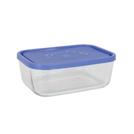 Borgonovo Fiambrera Rectangular 23.5 x 17.5 cm con Tapa Azul Colección Igloo (6 Unidades)