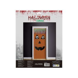 Set Decorativo De Puerta Halloween Calabaza 7 Piezas Con Flecos Adhesivos