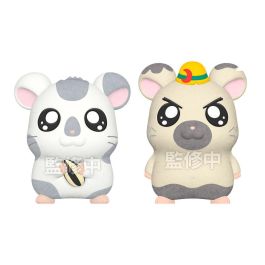 Hamtaro Set de Muñecos Flocked con 6 Personajes Icónicos