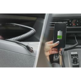 Digitus Cable de carga USB-C a USB-C en espiral 1m negro
