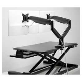 Kensington Brazo para Monitor 2TFT Ajustable en Altura con un Toque para Dos Monitores Montaje Escritorio Negro
