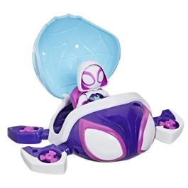 Hasbro Figura y Vehículo Telarañas Acuáticas Ghost-Spider, Marvel Spidey y sus Increíbles Amigos HASG14665P0, Juguete a Partir de 4 Años