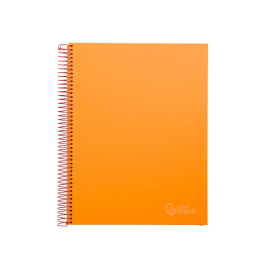 Liderpapel Cuaderno espiral Micro Jolly A4 Micro perforado 140 hojas Cuadro 5mm 75gr Tapa Forrada Color Naranja