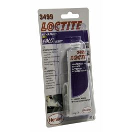 Loctite 3499 Kit de reparación de escape Echapnet - Sellador con cinta de fibra de vidrio, libre de asbesto, calentamiento rápido, Blanco 130g