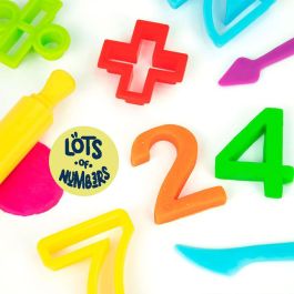 Milán Maletín Soft Dough Números con 8 botes de 59 g de pasta blanda y herramientas para aprender los números y las primeras operaciones