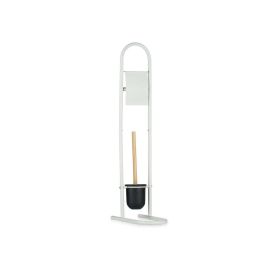 Berilo Portarrollos Escobilla de Metal y Bambú Blanco 40x10.5x16 cm (4 Unidades) Berilo Portarrollos Escobilla de Metal y Bambú Blanco 40x10.5x16 cm (4 Unidades)