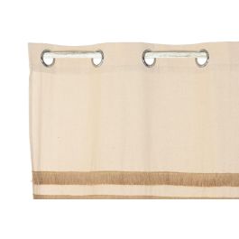 DKD Home Decor Cortina Cottage de Algodón y Yute Natural 260 x 140 cm (2 Unidades)