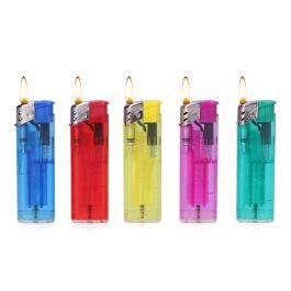 Benson Encendedor recargable colores surtidos transparente 8x2,5x1cm