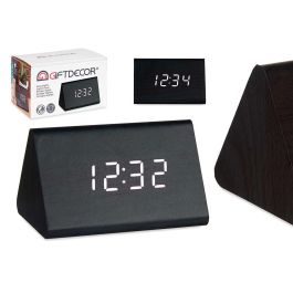 Reloj Digital Negro Giftdecor 11.7x7.5x8 cm Madera y Plástico (12 Unidades) Precio: 139.49999976. SKU: B1B33NGKLG