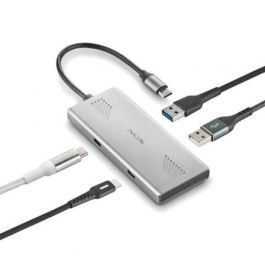 NGS WonderDuo-C Hub USB-C de 4 Puertos (2x USB-C, 2x USB-A) USB 3.0 5 Gbps para PC, Mac y Tablets Aluminio