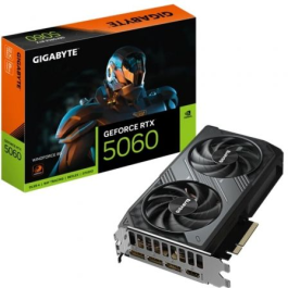 Gigabyte 9VN5060W-00-G10 Tarjeta Gráfica GeForce RTX 5060 WINDFORCE 8GB GDDR7 2497 MHz NVIDIA Blackwell DLSS 4 PCI-E 5.0 Gigabyte 9VN5060W-00-G10 Tarjeta Gráfica GeForce RTX 5060 WINDFORCE 8GB GDDR7 2497 MHz NVIDIA Blackwell DLSS 4 PCI-E 5.0