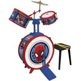 Bateria spiderman 3 elementos c/ banqueta 75x50x54