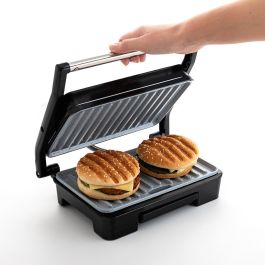 DCook Grill Doble Placa Gallery con Placas Antiadherentes Cocina Rápida y Saludable Acero 148cm