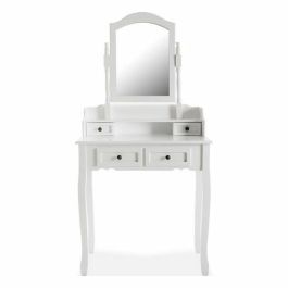 Versa Tocador Venus Blanco 40x146 cm - Cristal, Madera MDF y Paulownia Versa Tocador Venus Blanco 40x146 cm - Cristal, Madera MDF y Paulownia