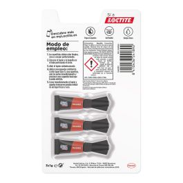 Loctite Super Glue-3 Power Gel Adhesivo Instantáneo Flexible Multiuso 1 gr Blister 3 Unidades