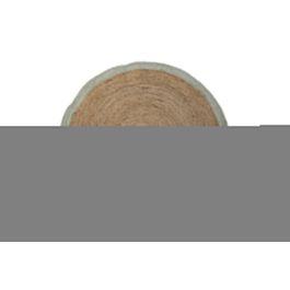 DKD Home Decor Alfombra Grein Scandi de Yute y Algodón 2300 gsm, Marrón Claro y Verde Jade, 150x150 cm, Lavado en Seco Precio: 48.50000045. SKU: S3045021