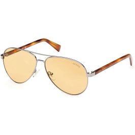 Guess Gafas Gafas de Sol Aviador GU8279 08E Unisex Montura Plateada Cristales Marrón 140 mm