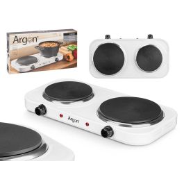 Hornillo Eléctrico Doble Blanco 2500W Argon 48x26x7 cm (4 Unidades) Precio: 97.49999952. SKU: B1BDAEJ684