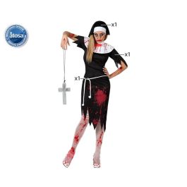 Disfraz Monja Sangrienta Mujer Adulto Halloween Zombie Talla XS-S Incluye Vestido Velo Cinturón Tocado
