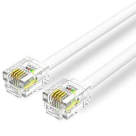 Cable de Teléfono RJ11 6P4C Vention IQBWI/ 3m/ Blanco Precio: 4.49999968. SKU: B1JR55KZHT