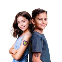Bizak Kit de Manualidades para Crear Tatuajes Temporales para Niños con Acabado Increíble - Juego Infantil +3 Años