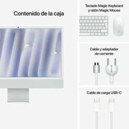 Apple MWUC3Y/A iMac 24" Retina 4.5K M4 8-Core CPU 16GB RAM 256GB SSD 8-Core GPU Plata Todo en Uno con Apple Intelligence Apple MWUC3Y/A iMac 24" Retina 4.5K M4 8-Core CPU 16GB RAM 256GB SSD 8-Core GPU Plata Todo en Uno con Apple Intelligence