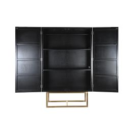 DKD Home Decor Armario Oriental Negro de Álamo y Metal Desmontable 110x50x180 cm DKD Home Decor Armario Oriental Negro de Álamo y Metal Desmontable 110x50x180 cm