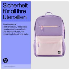 HP Mochila Campus Lavender Backpack (P) Lavanda Rosa 39.6 cm (15.6") Resistente al Agua