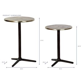 Mesita Auxiliar Loft DKD Home Decor Negro Dorado 40 x 61 x 40 cm Set de 2 Mesita Auxiliar Loft DKD Home Decor Negro Dorado 40 x 61 x 40 cm Set de 2