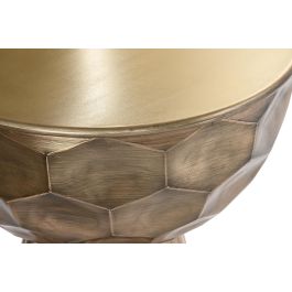 DKD Home Decor Mesita Auxiliar Vintage de Metal Dorado, 39 cm Ancho, 54 cm Alto, 39 cm Fondo