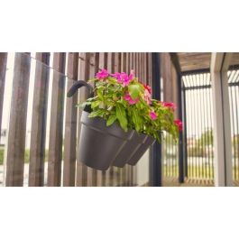 ARTEVASI Maceta para balcón Capri Individ - 30.5 x 54 x H 28 cm - 11 L - Gris antracita ARTEVASI Maceta para balcón Capri Individ - 30.5 x 54 x H 28 cm - 11 L - Gris antracita