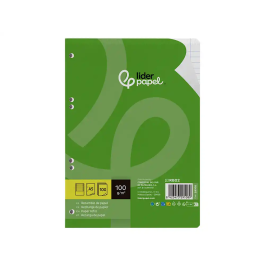 Liderpapel Recambio A5 100 Hojas 100gr Horizontal Doble Margen 6 Taladros